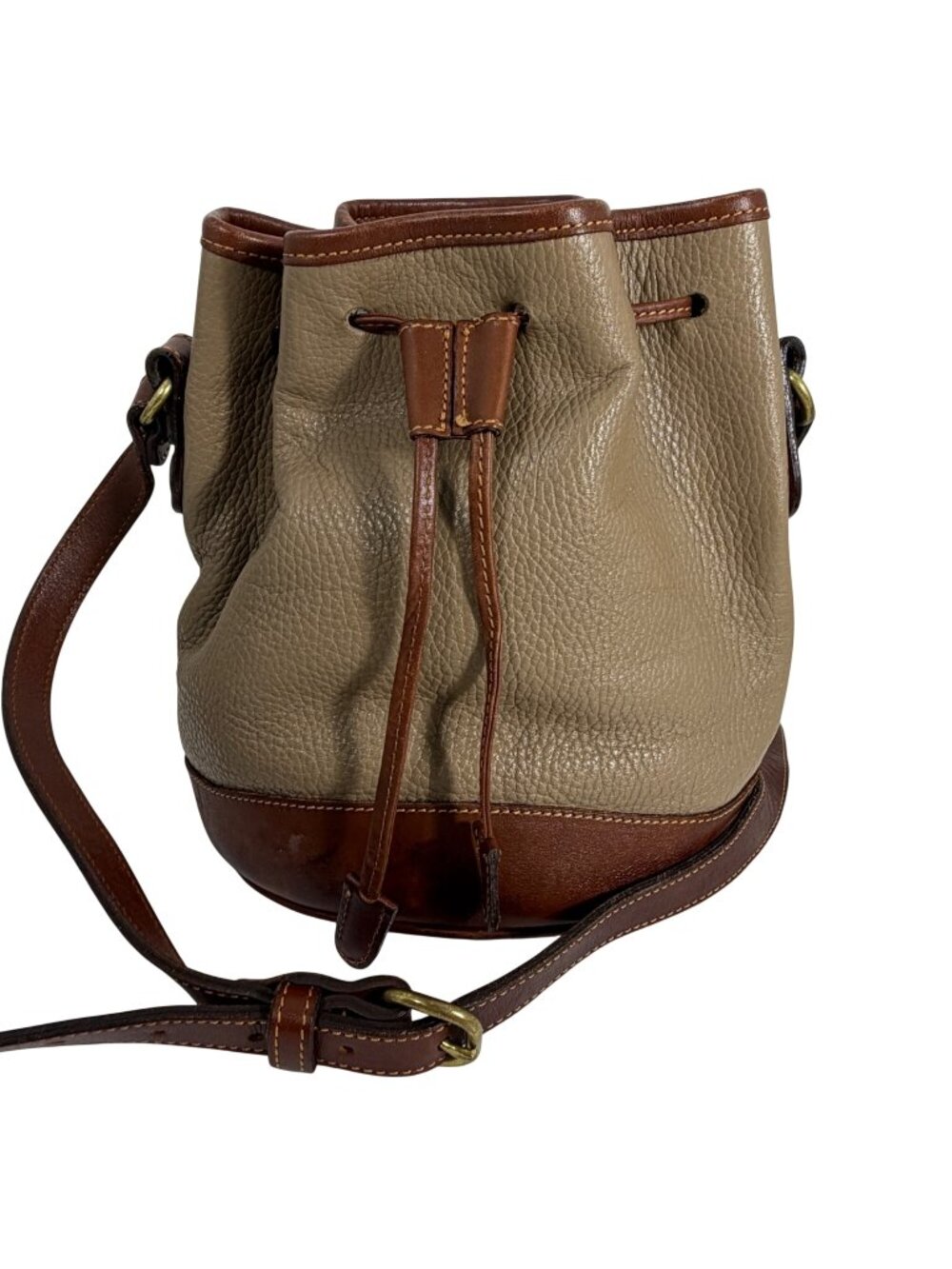 HTF COACH SHERIDAN Newberry 4238 Taupe Leather Bucket Crossbody Bag + Tag USA